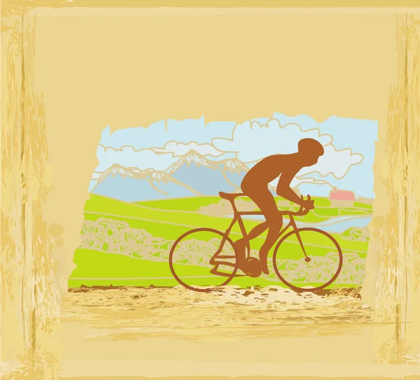Ciclismo Grunge Poster modello — Foto Stock