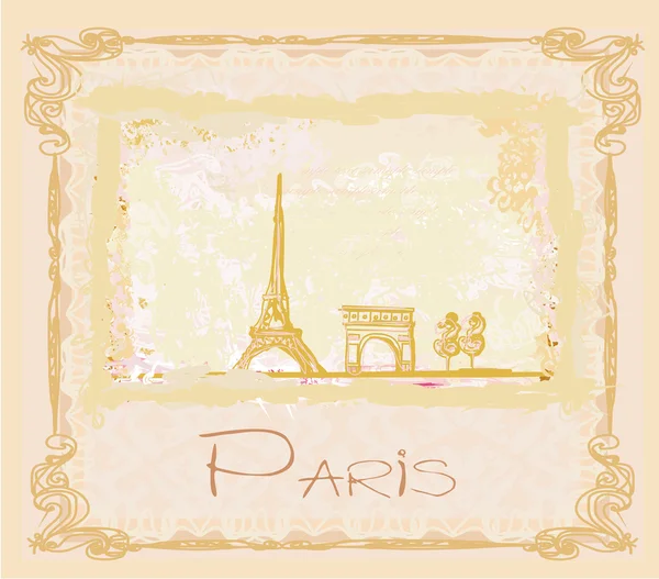 Vintage retro Eiffelova karta — Stock fotografie