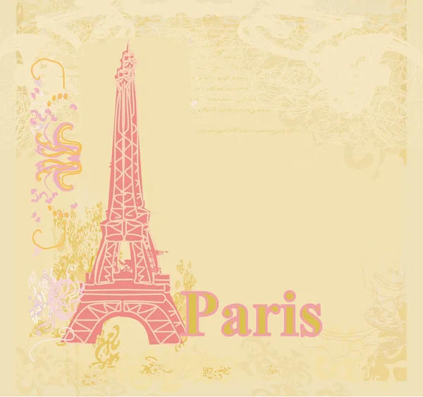 Eski moda Eiffel kartı — Stok fotoğraf