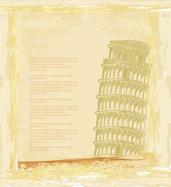 Пізанська вежа гранжевий фон — стокове фото