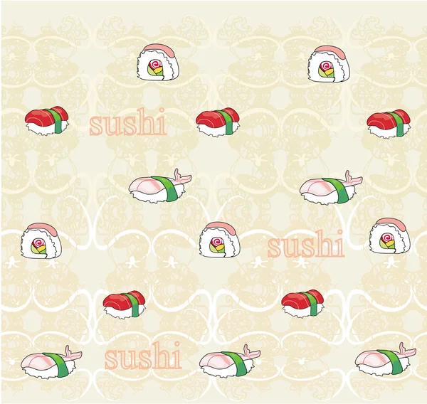 Pattern with sushi — Stok fotoğraf