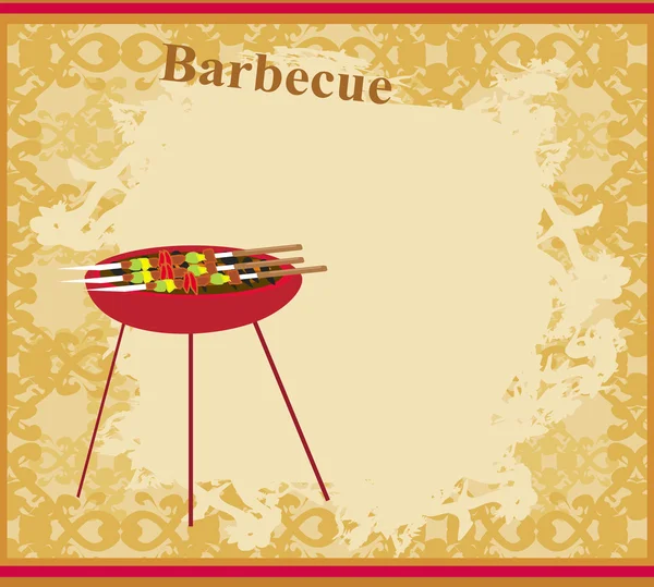 Grunge Barbecue Party Invitation — 图库照片
