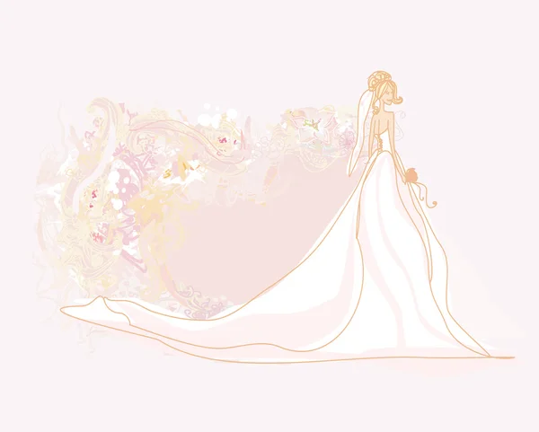 美丽的花环新娘 — 图库照片