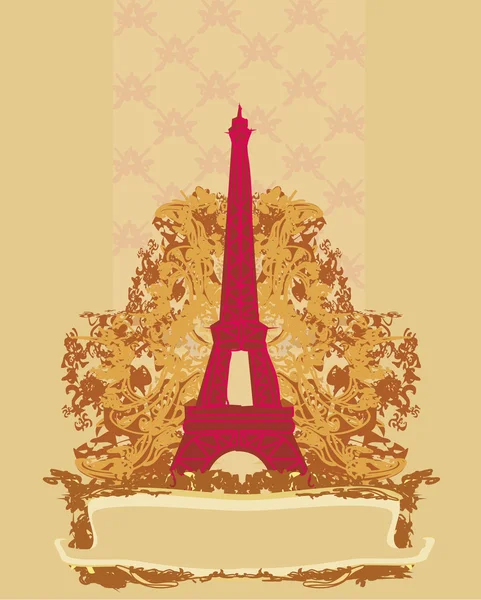 Vintage retro Eiffel kort — Stockfoto