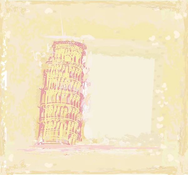 Pisa tower grunge background — 图库照片