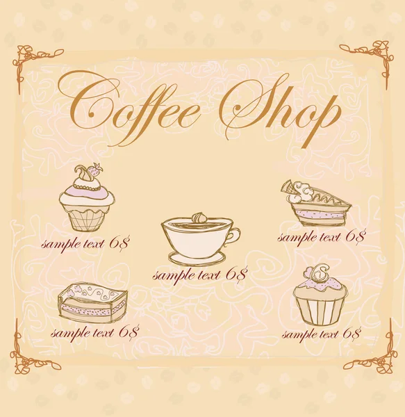 Doce sobremesa café fundo — Fotografia de Stock