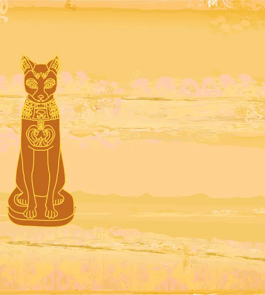 Стилизованная египетская кошка — стоковое фото