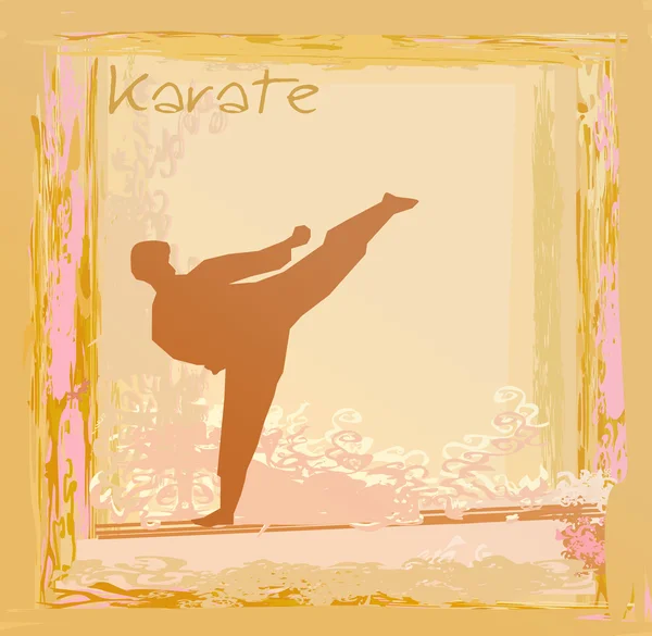 Karate grunge plakát — Stock fotografie