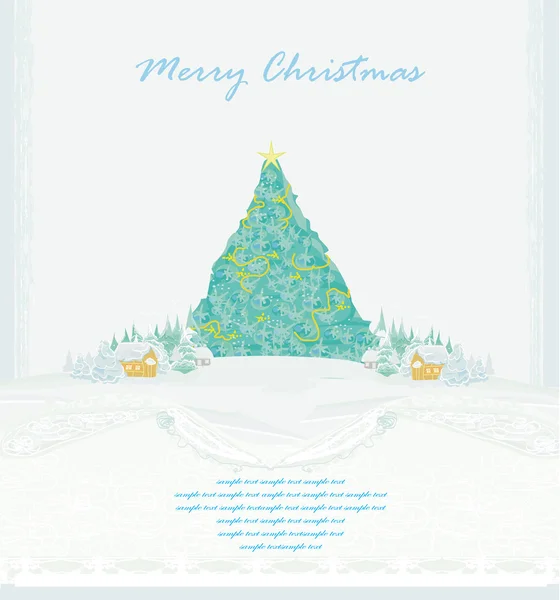 Abstraktní vánoční stromeček karta — Stock fotografie