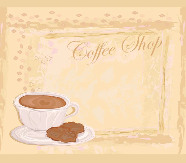 Kopp kaffe med abstrakta designelement — Stockfoto