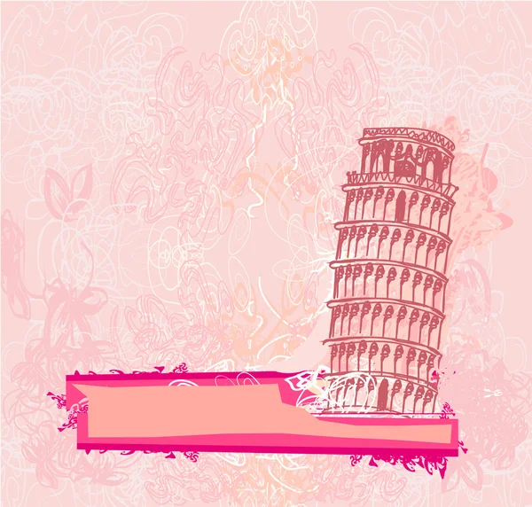 Pisa tower grunge background — Stok fotoğraf