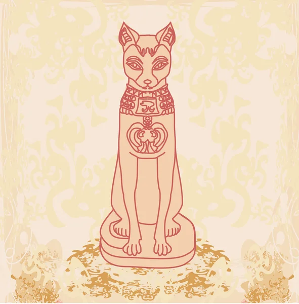 Стилизованная египетская кошка — стоковое фото
