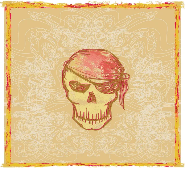 Піратська картка черепа. — стокове фото