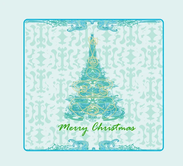 Absztrakt karácsonyfa kártya — Stock Fotó