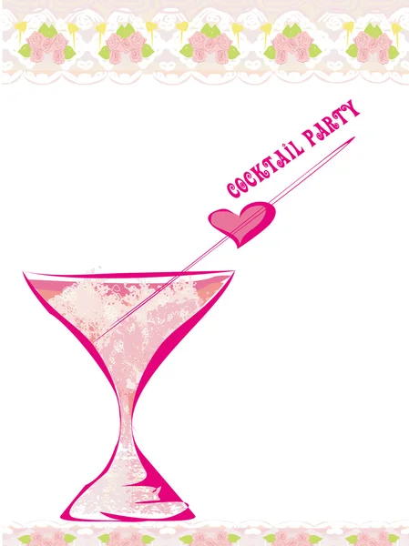 Convite para festa de aniversário Cocktail — Fotografia de Stock