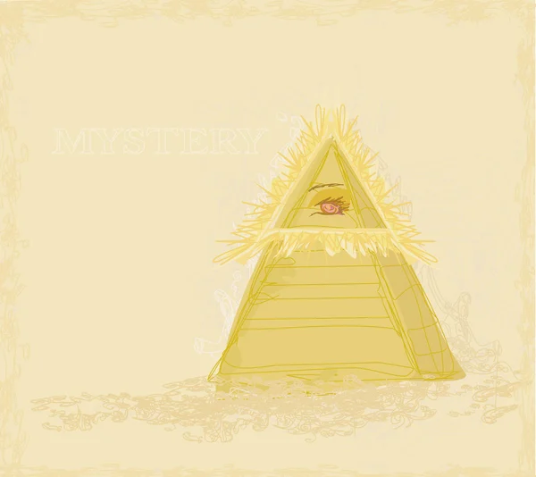 Antik Piramit Göz Tasarımı — Stok fotoğraf