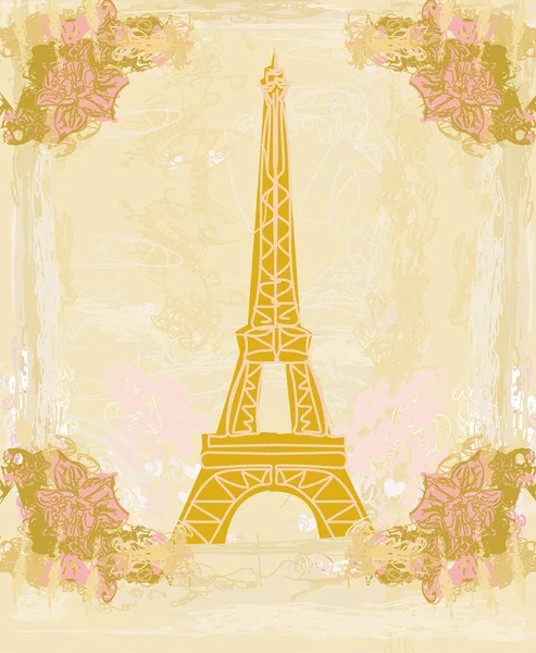 Vintage retro Eiffelkaart — Stockfoto