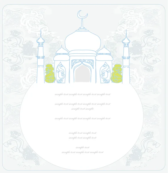 Fondo Ramadán - tarjeta de silueta de mezquita — Foto de Stock