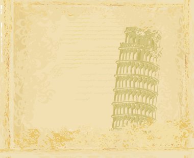  pisa tower grunge background