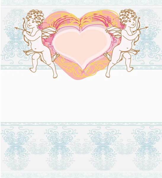 С Днем Святого Валентина открытка с Купидоном — стоковое фото
