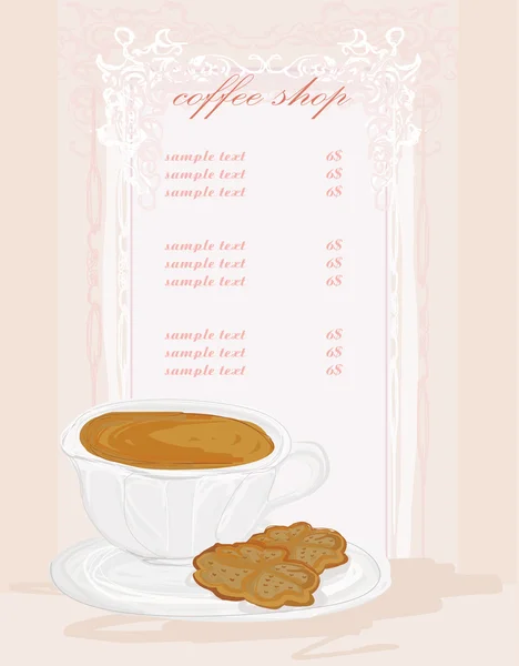 Κύπελλο του καφέ με αφηρημένα στοιχεία σχεδιασμού — Φωτογραφία Αρχείου