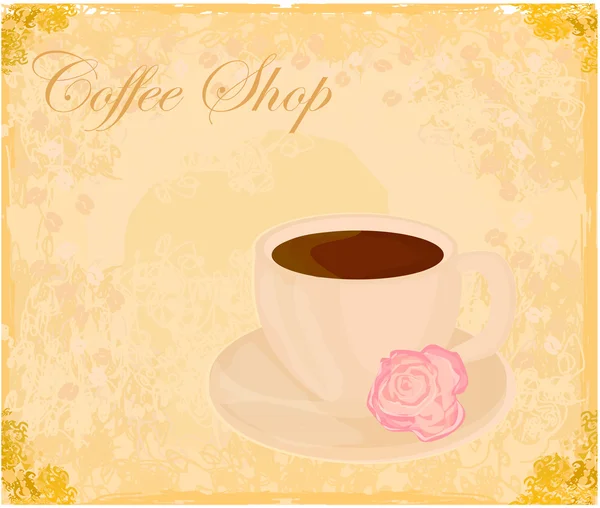 Xícara de café com elementos de design abstratos — Fotografia de Stock
