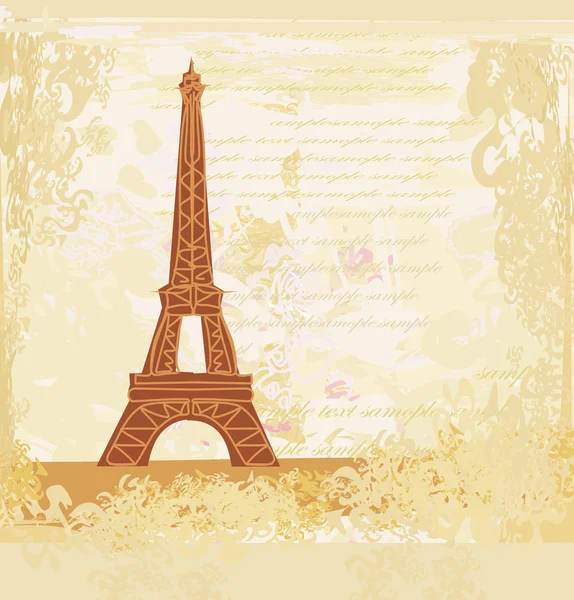 Tarjeta retro Eiffel vintage —  Fotos de Stock