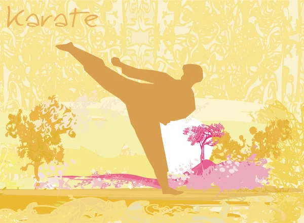 Karate grunge plakát — Stock fotografie
