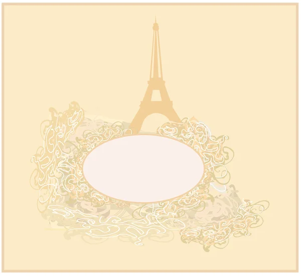 Vintage retro Eiffel kort — Stockfoto