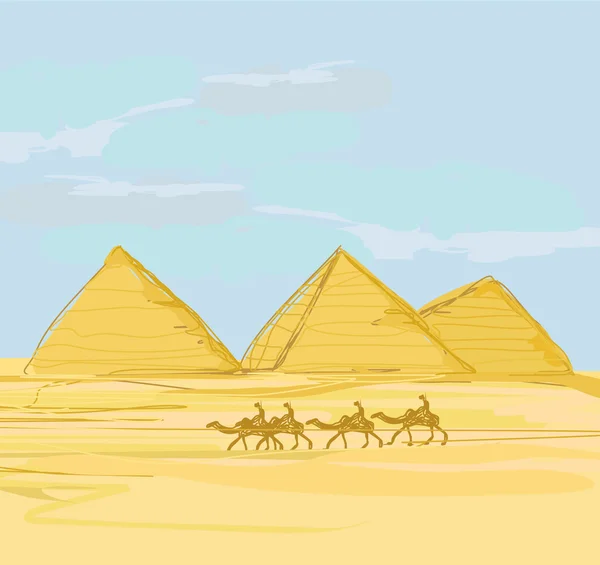 Giza-piramidy — Zdjęcie stockowe