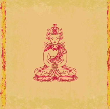 Chinese Traditional Artistic Buddhism Pattern clipart