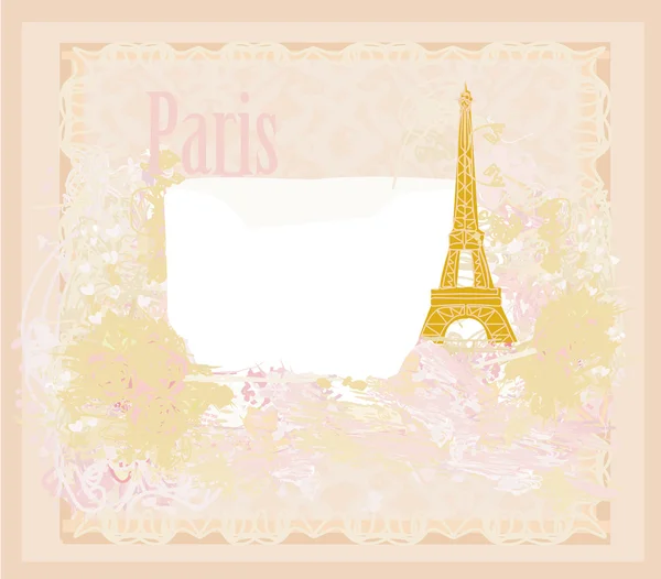 stock image Vintage retro Eiffel card