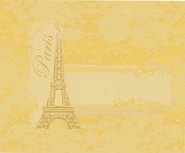 Vintage retrò Eiffel card — Foto Stock