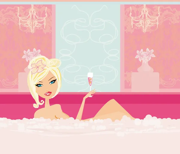 Bonita chica disfrutando elegante spa —  Fotos de Stock