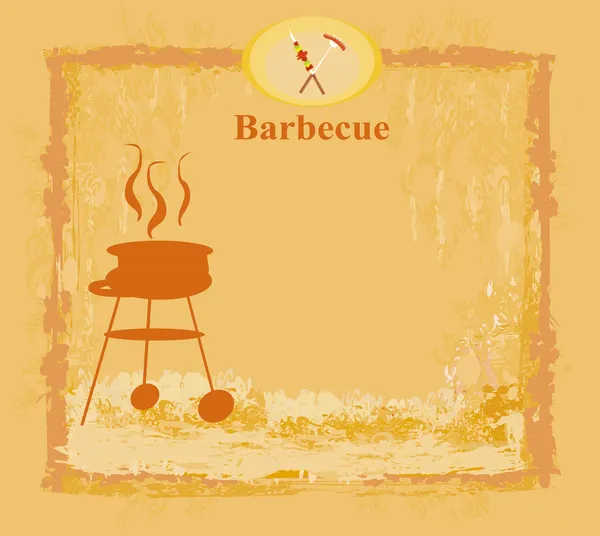 Grunge Barbecue Party Einladung — Stockfoto