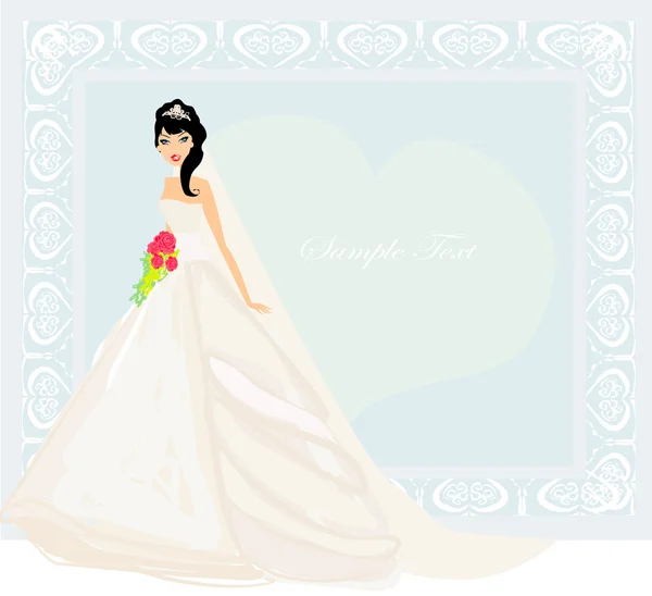 Belo cartão de noiva — Fotografia de Stock