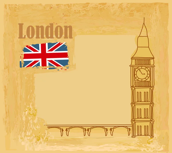 Baner Grunge z Londynem — Zdjęcie stockowe