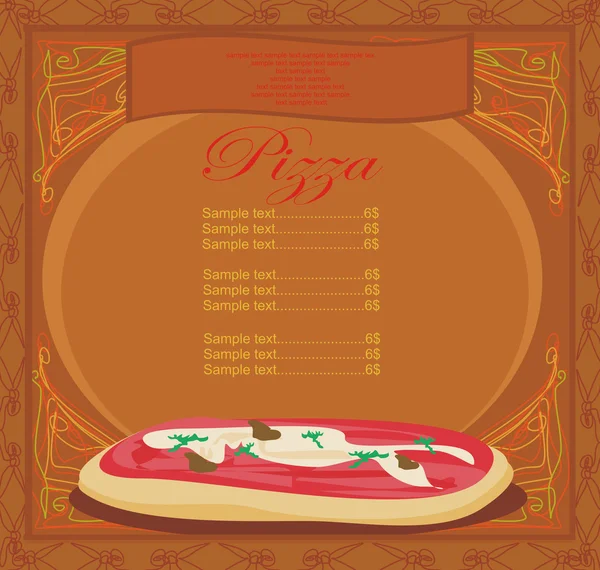 Pizza menusjabloon — Stockfoto