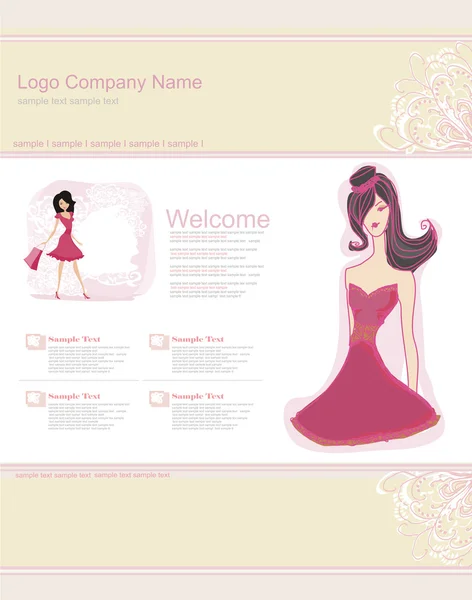Fashion shopping Website template — Stock Photo, Image