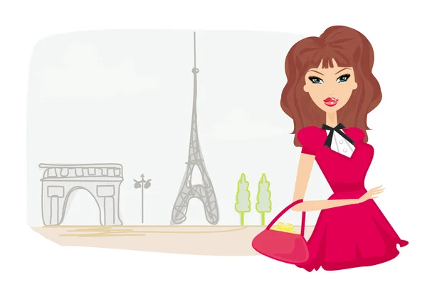 Sexiga kvinnor Shopping i Paris — Stockfoto