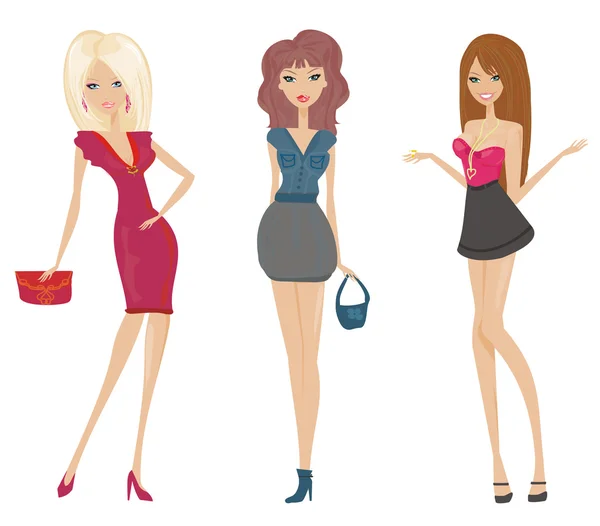 Fashion shopping girls — Stock Photo, Image