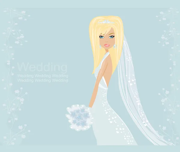 Belo cartão de noiva — Fotografia de Stock