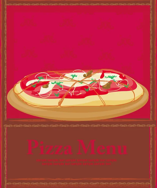 Modello di menu pizza — Foto Stock