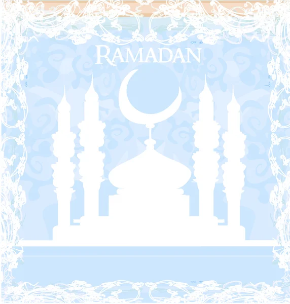 Fundo Ramadã - cartão de silhueta mesquita — Fotografia de Stock