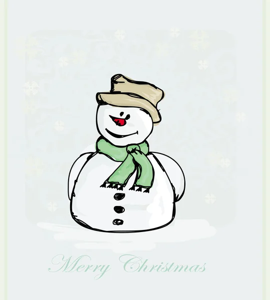 Boldog hóember kártya — Stock Fotó