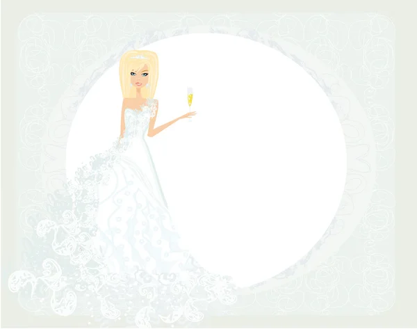 Mooie bruid kaart — Stockfoto