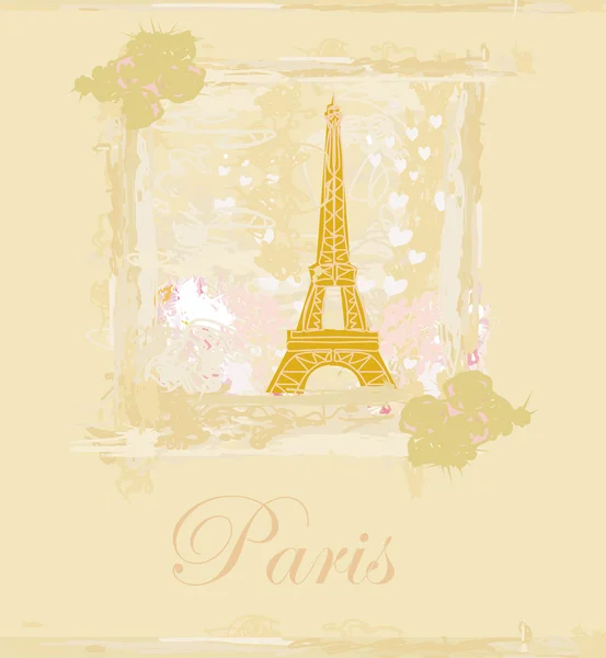 Tarjeta retro Eiffel vintage — Foto de Stock