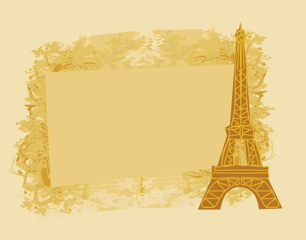 Tarjeta retro Eiffel vintage — Foto de Stock