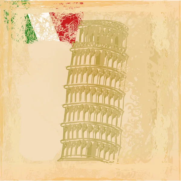 Pisa tower grunge background — Stockfoto