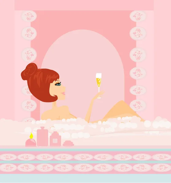 Menina bonita desfrutando de spa elegante — Fotografia de Stock